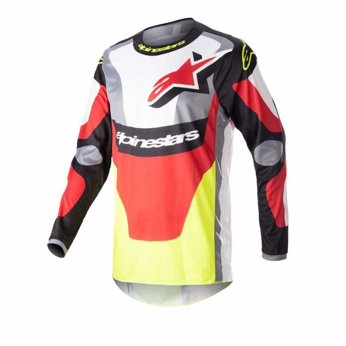 Alpinestars Racer Compass Maglia Cross Bambino Nero-Giallo