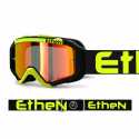 Maschera Ethen 05R Nero Giallo Lente Arancio