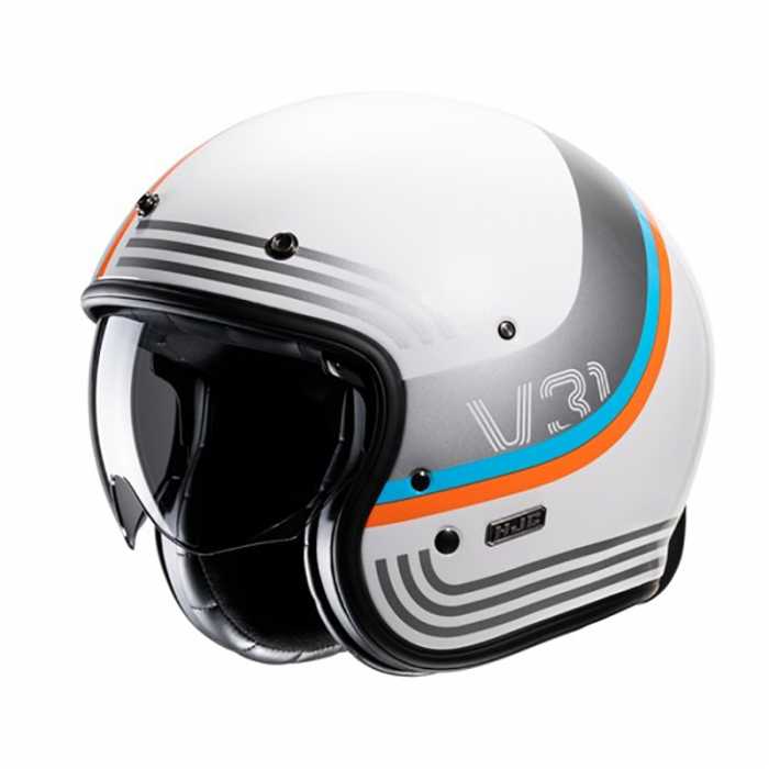 Casco V31 Byron MC27 Bianco Grigio Arancio