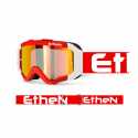 Maschera Ethen 05R Rosso Bianco Lente Rossa