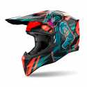 Casco Wraaap 06 Cyber Arancio Azzurro