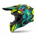 Casco Wraaap 06 Cyber Giallo Azzurro