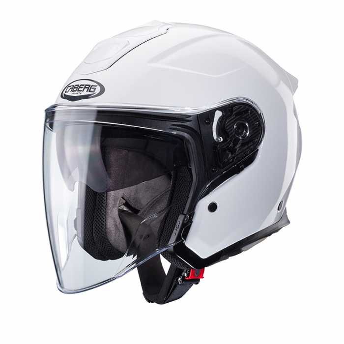 MOMO Design Casco CLASSIC Bianco Lucido - Nero, Taglia XS 