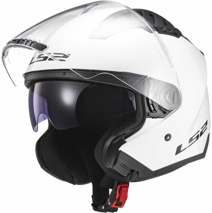 Casco Moto Jet LS2 OF521 Doppia Visiera Infinity nero