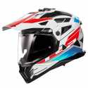 Casco MX702 Pioneer II Namib Bianco Blu Rosso