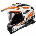 Casco MX702 Pioneer II Namib Bianco Arancio