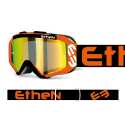 Maschera Ethen 05R Arancio Nero Lente Specchiata Oro