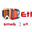 Maschera Ethen 05R Bianco Blu Rosso Lente Specchiata