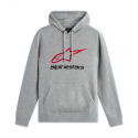 Felpa Alpinestar Always Hoodie V3 Grigio Rosso Nero