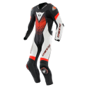 Tuta Dainese Laguna Seca 6 Perf. Nero Bianco Rosso Fluo