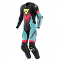 Tuta Dainese Laguna Seca 6 Perf. Nera Verde Acqua Fuxia