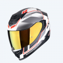 Casco Exo 520 Evo Air Lena Bianco Opaco Argento Rosso