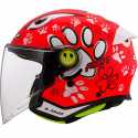 Casco OF622 Funny II Paws Rosso