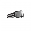 Maschera Alpinestars Vision 3 Wordmark Nero Lente Argento