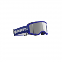 Maschera Alpinestars Vision 3 Wordmark Blu Lente Argento