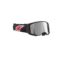 Maschera Alpinestars Supertech Corp Nero Rosso Lente Argento