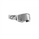 Maschera Alpinestars Vision 8 Corp Bianco Lente Argento