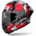 Casco Airoh GP 800 Must Rosso Nero Bianco Gloss