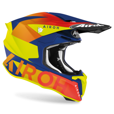 AIROH STSK31 casco motocross strycker skin grigio nero giallo