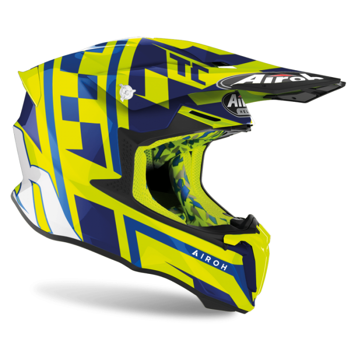 Casco cross Airoh Wraap Mood Verde opaco